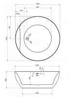 Abber Ванна акриловая отдельностоящая 150x150x56h см, цвет: белый AB9280