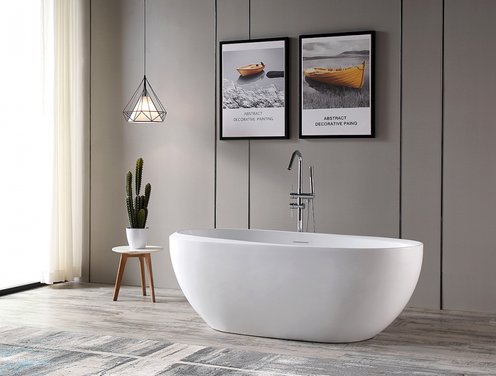 Abber Ванна акриловая отдельностоящая 170x80x60h см, цвет: белый AB9285