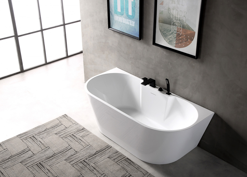 Abber Ванна акриловая пристенная 170x80x60h см, цвет: белый AB9296-1.7