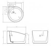 Abber Ванна акриловая пристенная угловая 95x95x76h см, цвет: белый AB9305