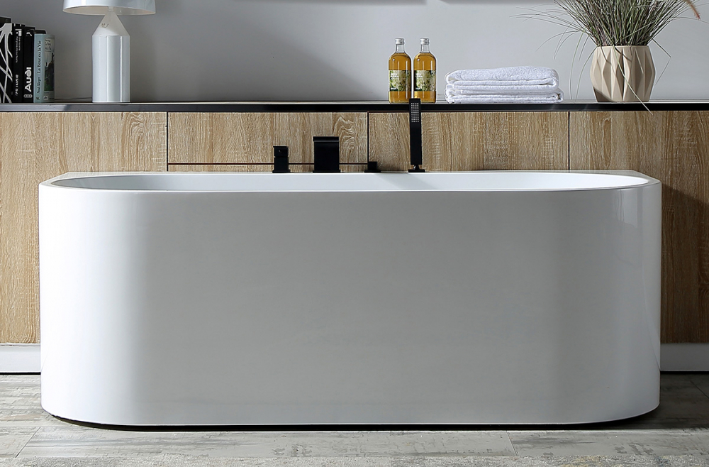 Abber Ванна акриловая пристенная 170x78x60h см, цвет: белый AB9310