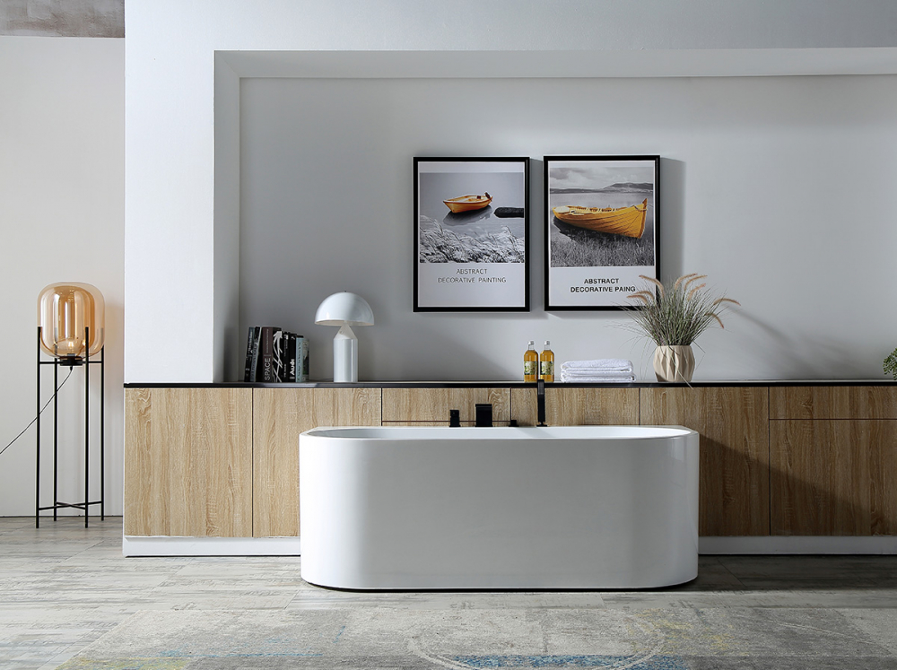 Abber Ванна акриловая пристенная 170x78x60h см, цвет: белый AB9310