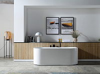 Abber Ванна акриловая пристенная 170x78x60h см, цвет: белый AB9310