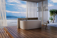 Abber Ванна акриловая пристенная 170x78x58h см, цвет: белый AB9494-1.7