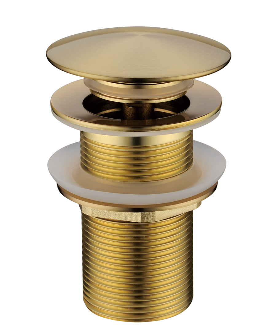 Boheme Донный клапан для раковины, автомат Click-Clack, без перелива, цвет: matt gold 612-MG