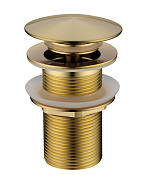 Boheme Донный клапан для раковины, автомат Click-Clack, без перелива, цвет: matt gold 612-MG