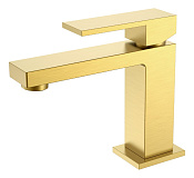 Boheme Qubic Смеситель для раковины, без донного клапана, длина излива 12,6 см, цвет: matt gold 471-MG