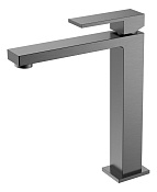 Boheme Qubic Смеситель для раковины высота излива 20,7 см, без донного клапана, цвет: gun metall 472-GM