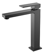 Boheme Qubic Смеситель для раковины, излив 20,7 см, без донного клапана, цвет: shine gun metall 472-SGM