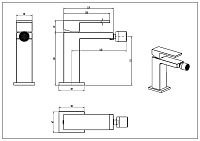 Boheme Qubic Смеситель для биде, без донного клапана, цвет: nickel brush 476-NB