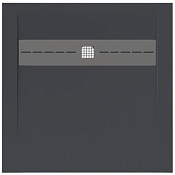 Allen Brau Infinity Душевой поддон из литьевого мрамора 90x90x3h см, цвет: антрацит 8.21001-AM