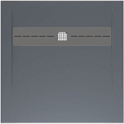 Allen Brau Infinity Душевой поддон из литьевого мрамора 90x90x3h см, цвет: синий матовый 8.21001-BGM