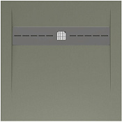 Allen Brau Infinity Душевой поддон из литьевого мрамора 90x90x3h см, цвет: олива 8.21001-CGM