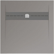 Allen Brau Infinity Душевой поддон из литьевого мрамора 90x90x3h см, цвет: платина 8.21001-PGM