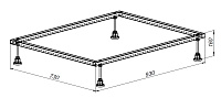 Allen Brau Каркас для поддона 93x73x16h см 8.00002.1
