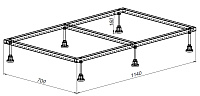 Allen Brau Каркас для поддона 114x70x16h см 8.00003