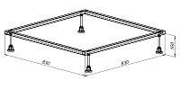 Allen Brau Каркас для поддона 83x83x16h см 8.00001
