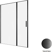 Allen Brau Priority Душевая дверь распашная 160x200h см, стекло прозрачное 8 мм, цвет: черный браш 3.31039.BBA
