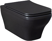 Allen Brau Infinity Чаша подвесного унитаза 34x53,5 см, каскадный смыв, цвет: черный матовый 4.21011.31