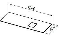 Allen Brau Infinity Столешница для раковины 120x46 см, правосторонняя, цвет: графит 1.21014.G