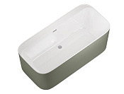 Allen Brau Infinity Акриловая ванна отдельностоящая 170x80 см, цвет: внутри белый, снаружи олива 2.21001.20/CGM