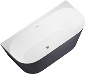 Allen Brau Priority Акриловая ванна пристенная 170x78 см, цвет: внутри белый, снаружи антрацит 2.31003.21/AM