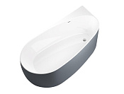 Allen Brau Priority Акриловая ванна угловая 170x80 см, цвет: внутри белый, снаружи синий, глянцевая 2.31002.20/BGM