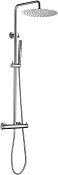 Allen Brau Fantasy Душевая стойка: термостат, ручной и верхний душ, шланг 150 см, цвет: никель браш 5.11001-BN