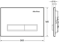 Allen Brau Fantasy Клавиша смыва 24,5x16,5h см, цвет: черный матовый 9.20003.31