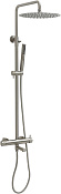 Allen Brau Priority Душевая стойка: смеситель, ручной и верхний душ, шланг 150 см, цвет: никель браш 5.31A10-BN