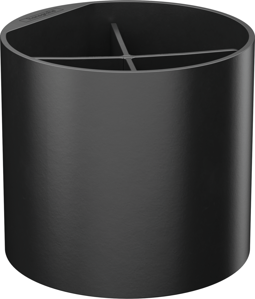 Hansgrohe WallStoris Стакан на штангу круглый, пластик цвет: черный 27921670