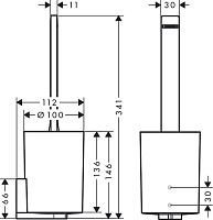 Hansgrohe WallStoris Ершик подвесной с держателем, пластик цвет: белый 27927700