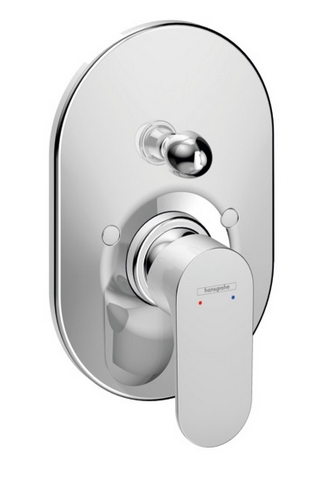 Hansgrohe Rebris S Смеситель для ванны встраиваемый на 2 потребителя, внешняя часть, цвет: хром 72449000