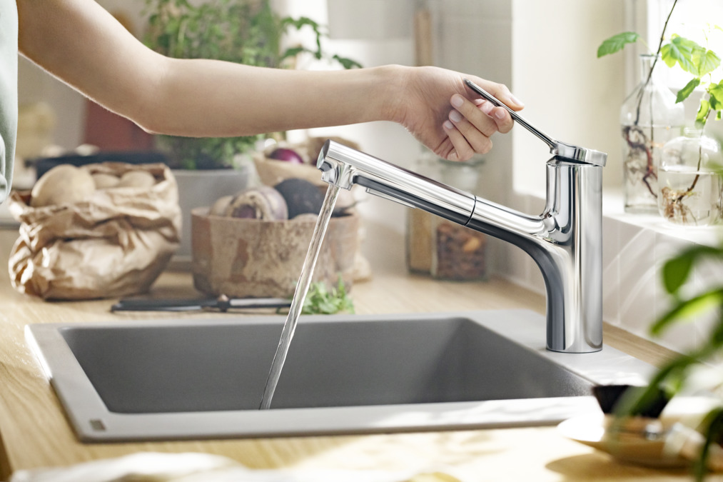 Hansgrohe Zesis Смеситель для кухни с выдвижным изливом, цвет: хром 74800000