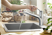 Hansgrohe Zesis Смеситель для кухни с выдвижным изливом, цвет: хром 74800000