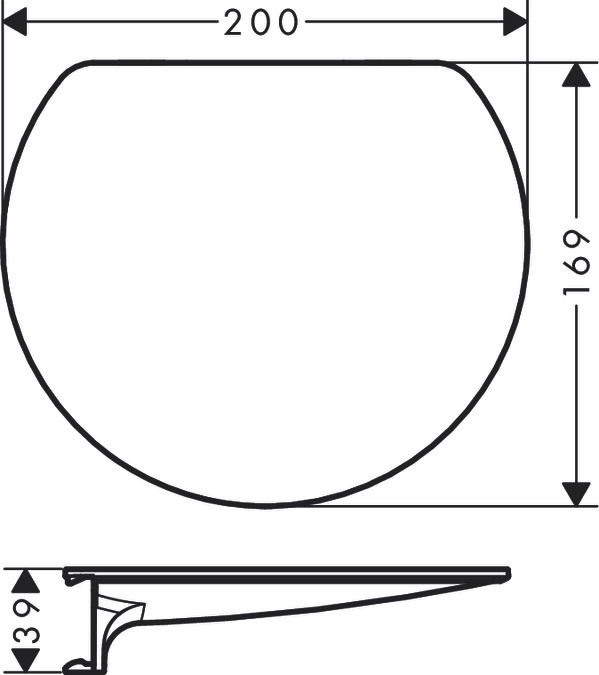 Hansgrohe WallStoris Полка для ванной на штангу 20x16,9 см, цвет: черный 27915670