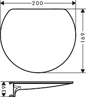 Hansgrohe WallStoris Полка для ванной на штангу 20x16,9 см, цвет: белый 27915700
