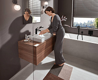 Hansgrohe Vivenis Смеситель для раковины однорычажный, с донным клапаном, цвет: матовый черный 75020670