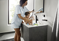Hansgrohe Finoris Смеситель для раковины, с донным клапаном, цвет: матовый черный 76063670