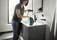 Hansgrohe Finoris Смеситель для раковины, с донным клапаном, цвет: матовый черный 76063670
