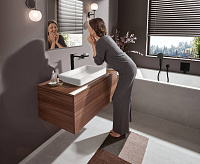 Hansgrohe Vivenis Смеситель для раковины, с донным клапаном, цвет: матовый черный 75040670