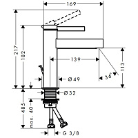 Hansgrohe Finoris Смеситель для раковины однорычажный, с донным клапаном, цвет: матовый белый 76020700