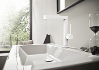 Hansgrohe Finoris Смеситель для раковины, с донным клапаном, цвет: матовый белый 76060700