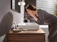 Hansgrohe Vivenis Смеситель для раковины однорычажный, с донным клапаном, цвет: матовый белый 75020700