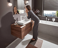 Hansgrohe Vivenis Смеситель для раковины, без донного клапана, цвет: матовый белый 75042700