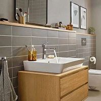 Hansgrohe Rebris E Смеситель для раковины однорычажный, с донным клапаном, цвет: хром 72557000