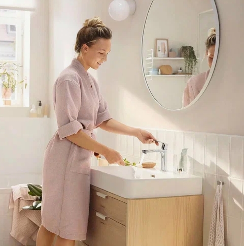 Hansgrohe Rebris S Смеситель для раковины однорычажный, с донным клапаном, цвет: хром 72588000