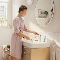 Hansgrohe Rebris S Смеситель для раковины однорычажный, с донным клапаном, цвет: хром 72588000