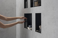Hansgrohe XtraStoris Minimalistic Полка в нишу встраиваемая 15х10х30h см, цвет: матовый черный 56070670