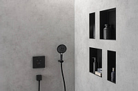 Hansgrohe XtraStoris Minimalistic Полка в нишу встраиваемая 15х10х30h см, цвет: матовый черный 56070670